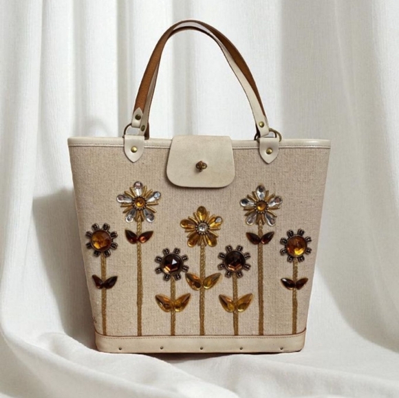 Collins of Texas NEW Tote Floral Bucket Jewls Bag - Picture 1 of 10